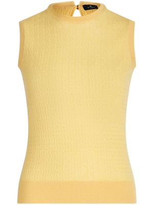 ETRO sleeveless wool top - Yellow
