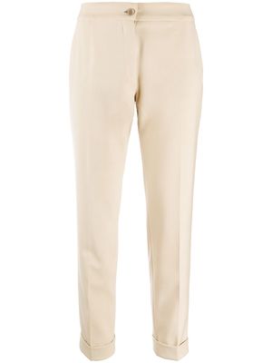 ETRO slim-fit cropped trousers - Neutrals