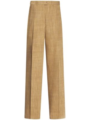 ETRO slub-effect tailored trousers - Neutrals