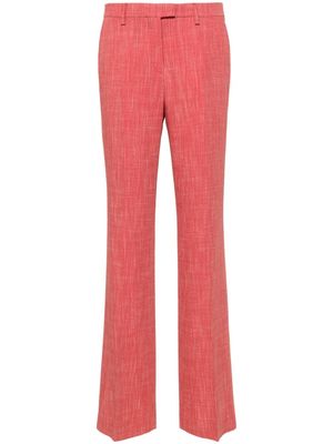 ETRO slub-texture straight-leg trousers - Red