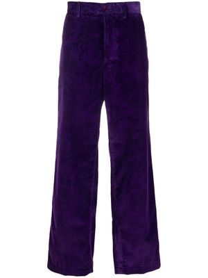 ETRO straight-leg corduroy trousers - Purple