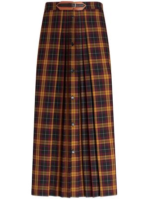 ETRO striaght-leg check-pattern trousers - Brown