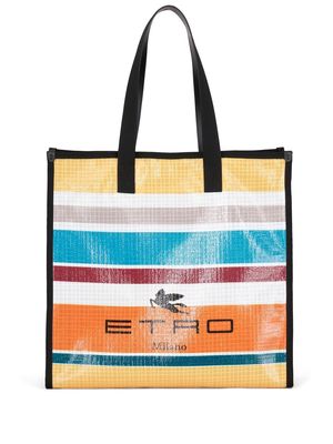 ETRO stripe-print tote bag - Yellow
