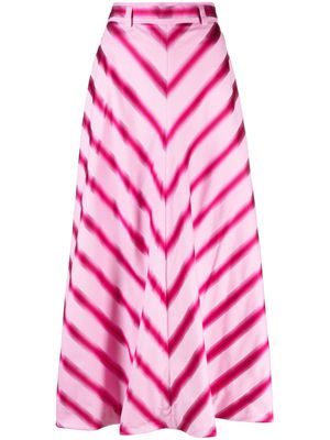 ETRO striped A-line skirt - Pink