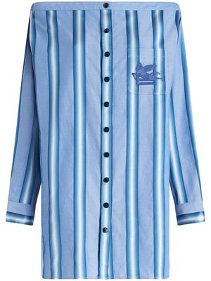 ETRO striped shirt dress - Blue