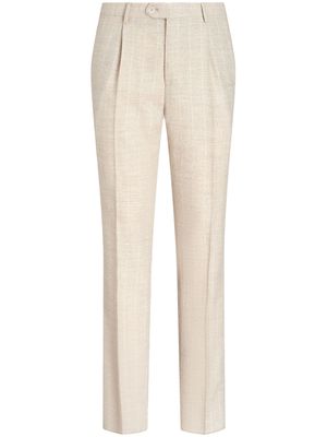 ETRO striped wool-blend trailored trousers - Neutrals
