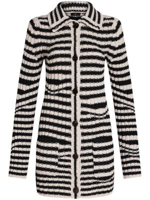 ETRO striped wool cardigan - Black