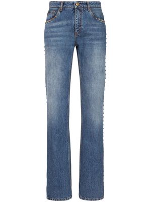 ETRO stud-detail straight-leg jeans - Blue