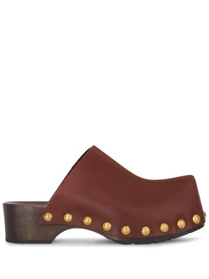 ETRO studded leather clogs - Brown