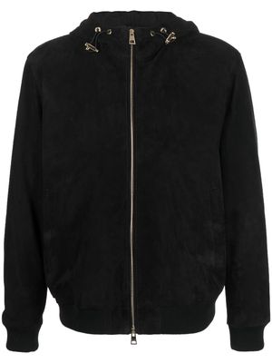 ETRO suede hooded jacket - Black