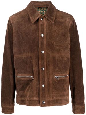 ETRO suede shirt jacket - Brown