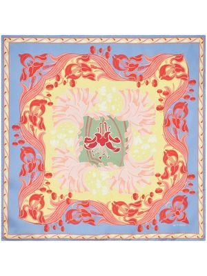 ETRO Summer graphic-print silk scarf - Blue