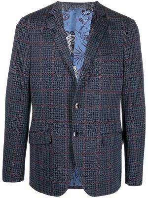 ETRO tailored check jacket - Blue