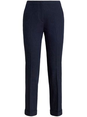 ETRO tailored cotton trousers - Blue