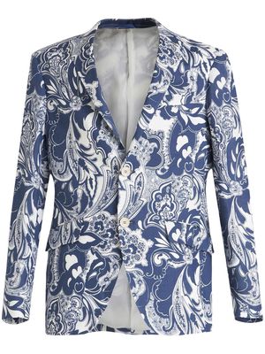 ETRO tailored paisley pattern blazer - Blue