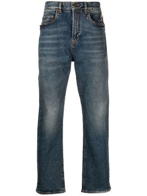 ETRO Tattoo-embroidered straight-leg jeans - Blue