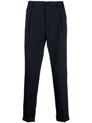 ETRO turn-up hem tapered trousers - Blue