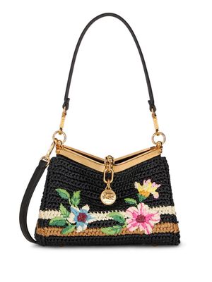 ETRO Vela floral-embroidered crossbody bag - Black