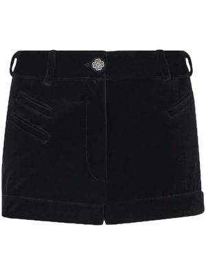 ETRO velvet cotton shorts - Black