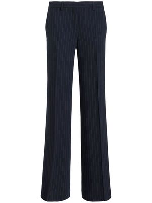 ETRO virgin-wool pinstripe trousers - Blue