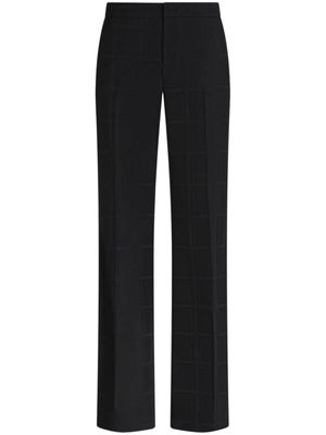 ETRO virgin-wool straight-leg trousers - Black