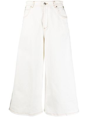 ETRO wide cropped-leg jeans - White