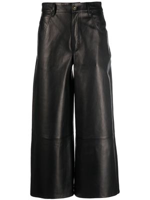 ETRO wide-leg cropped trousers - Black