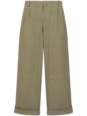ETRO wide-leg cropped trousers - Neutrals