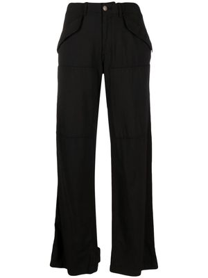 ETRO wide-leg wool cargo trousers - Black