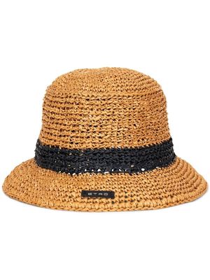 ETRO woven bucket hat - Brown