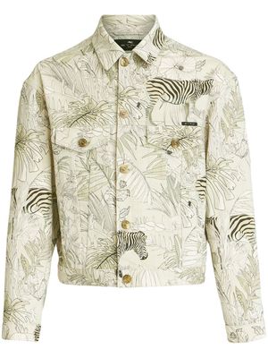 ETRO zebra-print shirt jacket - Neutrals