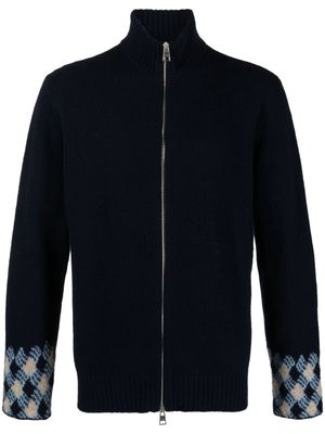 ETRO zip-up virgin wool jacket - Blue