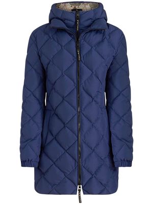 ETRO zipped hooded puffer jacket - Blue