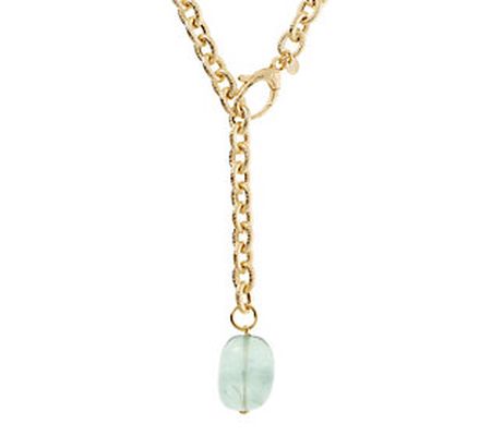 Etrusca Goldtone Gemstone Adjustable Necklace