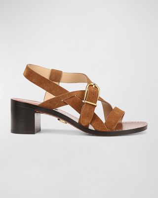 Etta Strappy Leather Buckle Sandals