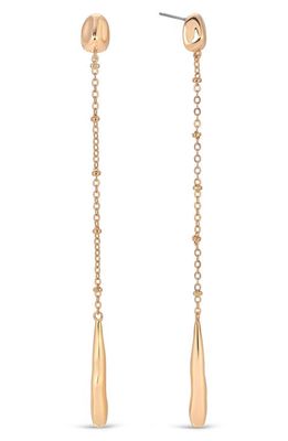 Ettika 18K Gold Plated Nugget Linear Drop Earrings 