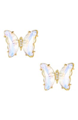 Ettika Butterfly Stud Earrings in Gold