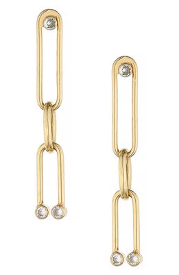 Ettika Chain Link Linear Drop Earrings in Gold