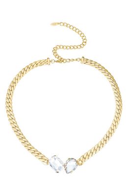 Ettika Crystal Collar Necklace in Gold