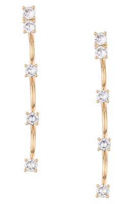 Ettika Crystal Scallop Drop Earrings in Gold