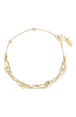 Ettika Cubic Zirconia Anklet in Gold