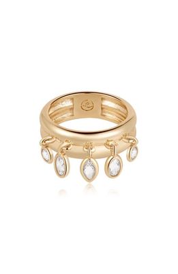 Ettika Cubic Zirconia Shaker Ring in Gold