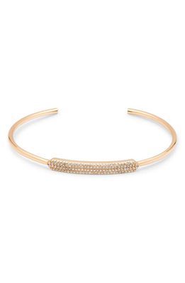 Ettika Dazzle Cubic Zirconia Pavé Bar Cuff Bracelet in Gold