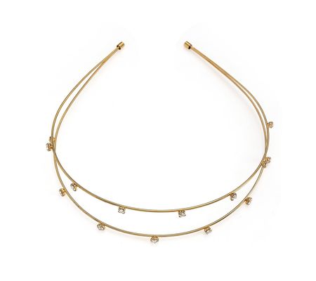 Ettika Delicate Crystal Dotted Gold Headband