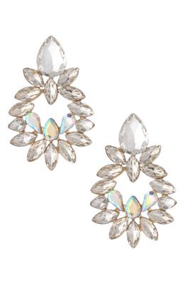 Ettika Floral Crest Drop Earrings in Gold