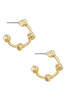 Ettika Gold Nugget Hoop Earrings
