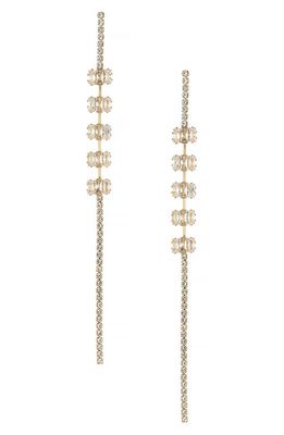 Ettika Linear Crystal Earrings in Gold