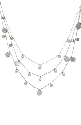 Ettika Set of 3 Disc Necklaces in Silver