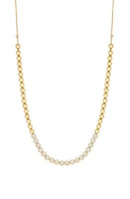 Ettika Show Yourself Pavé Bead Necklace in Gold