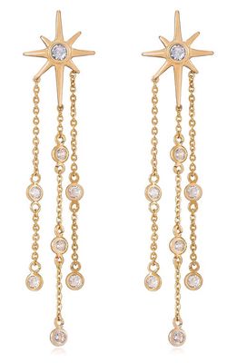 Ettika Star Dangle Earrings in Gold